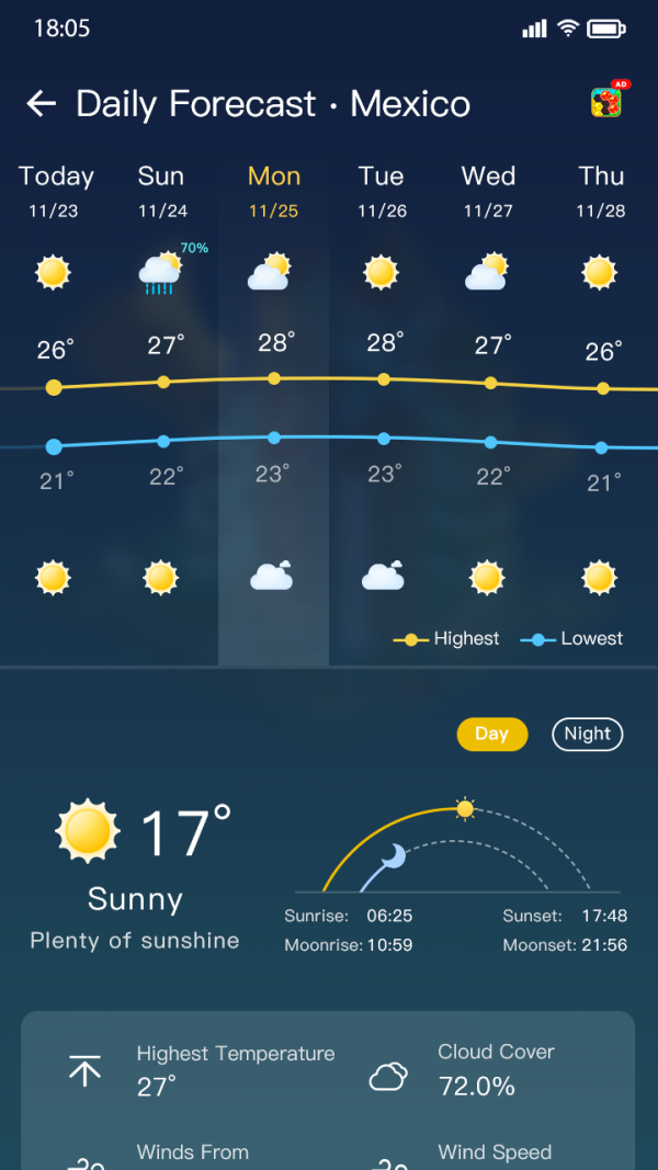 坚果天气预报免费版