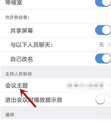 zoom视频会议APP怎么添加会议主题